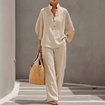 Women's Casual Blouse and Pants Set